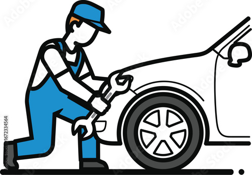 Auto mechanic repair service car vehicle maintenance garage automotive industry job