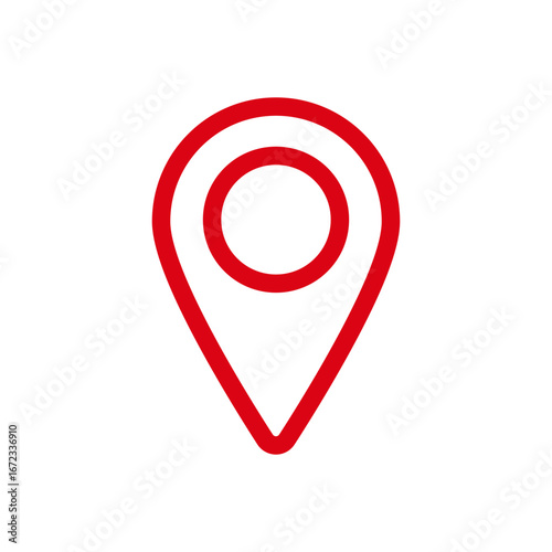 Free Download Red location pin icon representing positioning, navigation, and travel on maps for various purposes. - GFXLoad