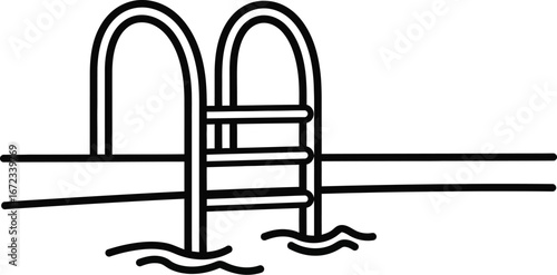 Swimming pool ladder pool water swim summer vacation holiday leisure fun relax