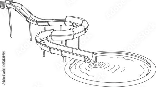 Waterslide waterpark pool summer fun recreation leisure activity vacation resort