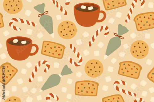 Cozy Holiday Treats Seamless Pattern