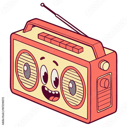 retro radio vector illustration