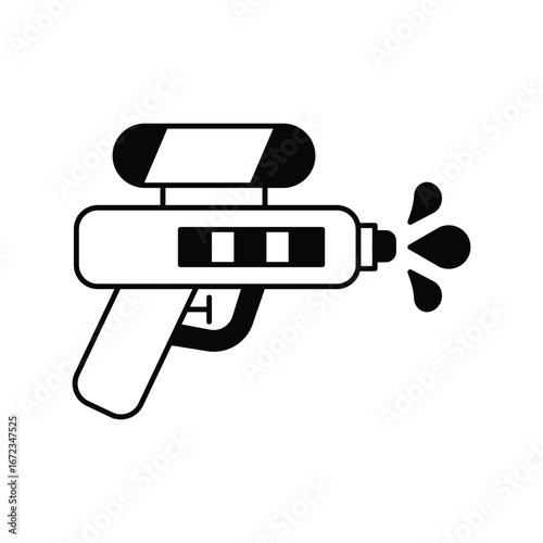 Air Hockey glyph outline icon with white background vector stock illustration