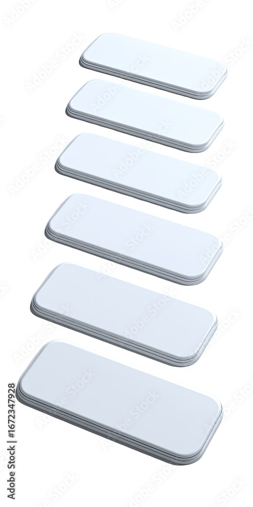 Obraz premium Stacked, light gray rectangular shapes