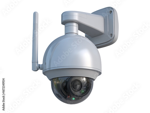 Wireless security dome camera, mounted