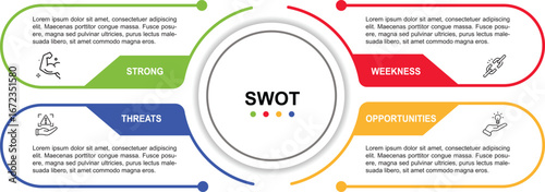 SWOT creative design 4 point
