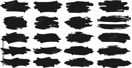 Abstract Grunge Brush Strokes Set
