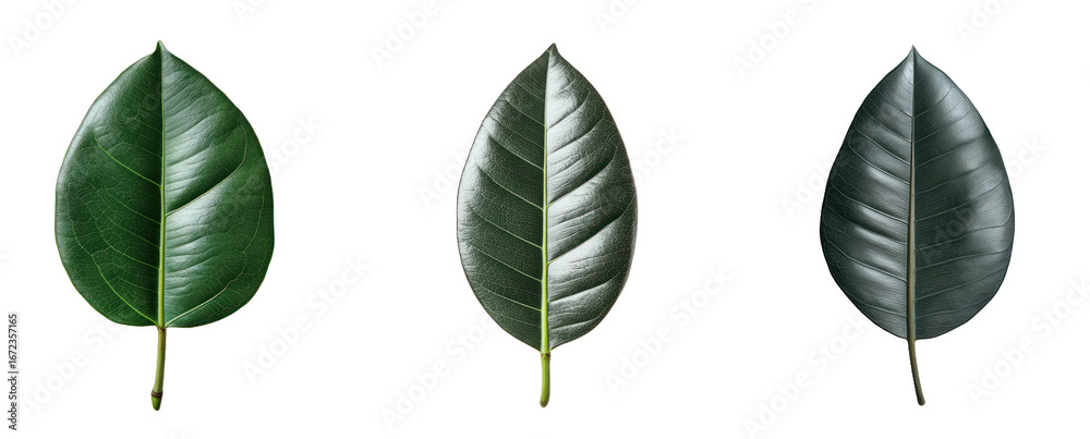Fototapeta premium Rubber Plant Leaf isolated on transparent background