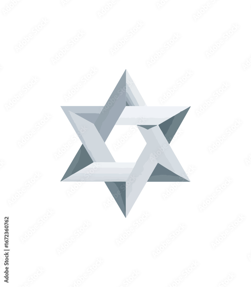 Fototapeta premium Three dimensional star symbol graphic design
