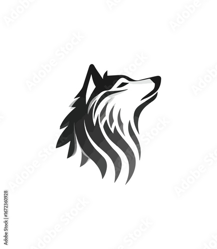 Wolf head graphic design