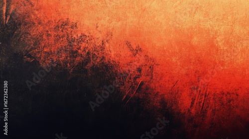 Orange red black color gradient background grainy texture effect web banner header poster design