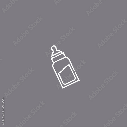 Milk feeder icon logo flat vector design