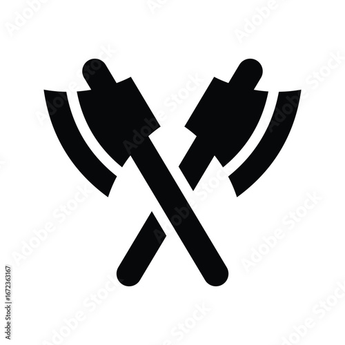 hatchet glyph icon illustration vector graphic.eps