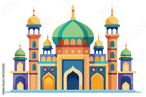 taj mahal vector illustration
