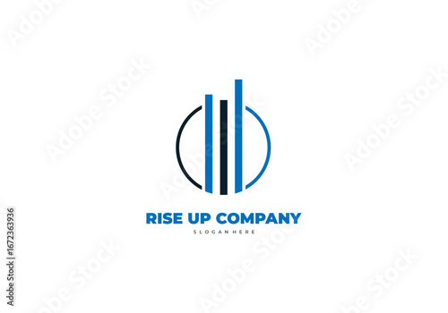 ikon rise up company logo vektor