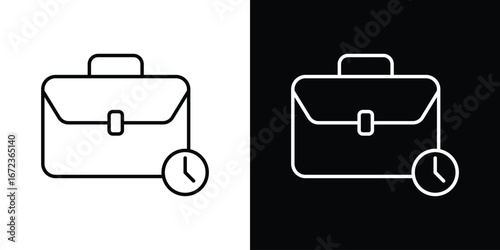 Work experience icon in editable stroke. EPS 10 vector illustration.