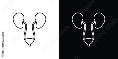 Urology icon in editable stroke. EPS 10 vector illustration.