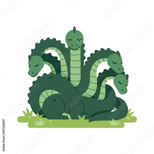 Hydra Sleeping Peacefully on Grass