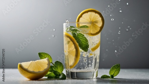 Refreshing Lemonade with Mint: Summer Drink Still Life Photography