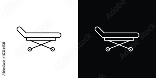 Stretcher icon in editable stroke. EPS 10 vector illustration.