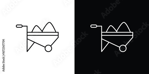 Raw material icon in editable stroke. EPS 10 vector illustration.