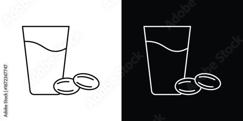 Ramadan iftar icon in editable stroke. EPS 10 vector illustration.