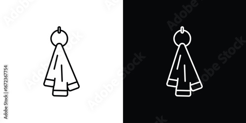 Rag icon in editable stroke. EPS 10 vector illustration.