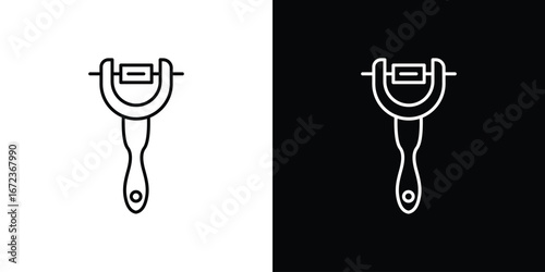 Potato peeler icon in editable stroke. EPS 10 vector illustration.