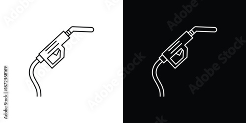 petrol icon in editable stroke. EPS 10 vector illustration.