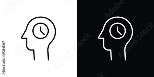 Patience icon in editable stroke. EPS 10 vector illustration.