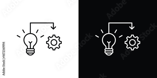 Implement icon in editable stroke. EPS 10 vector illustration.