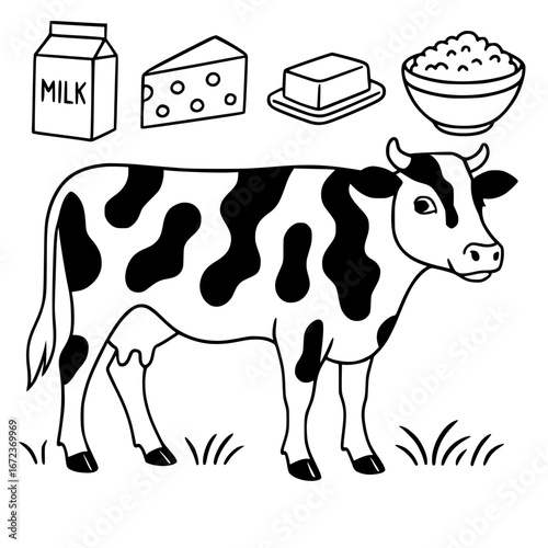 Concept of what can be made from milk