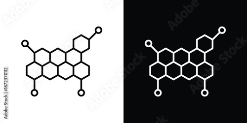Hormones icon in editable stroke. EPS 10 vector illustration.