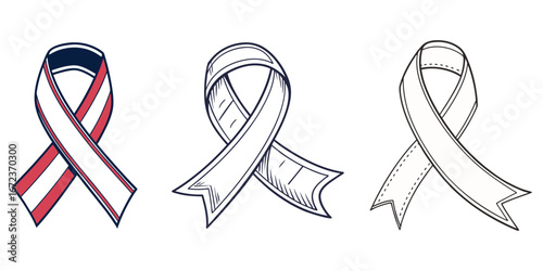 Pink ribbon awareness symbol isolated on transparent background, Black awareness ribbon isolated. Mourning and melanoma symbol. White banner with cancer cancer realistic black ribbon. Design template