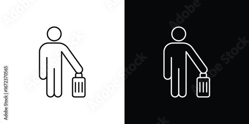 Guest icon in editable stroke. EPS 10 vector illustration.