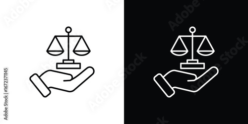 Ethics icon in editable stroke. EPS 10 vector illustration.