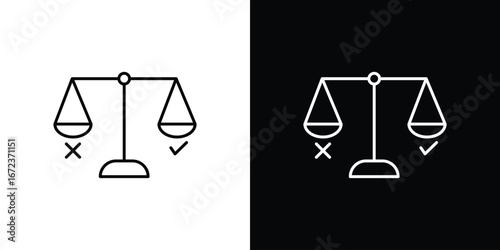 Ethics icon in editable stroke. EPS 10 vector illustration.