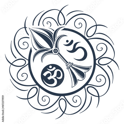 Trishul  damru tattoo design.