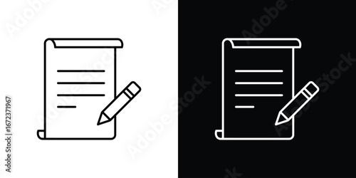 Declarations icon in editable stroke. EPS 10 vector illustration.