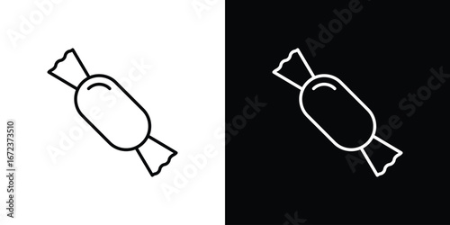 Candy icon in editable stroke. EPS 10 vector illustration.