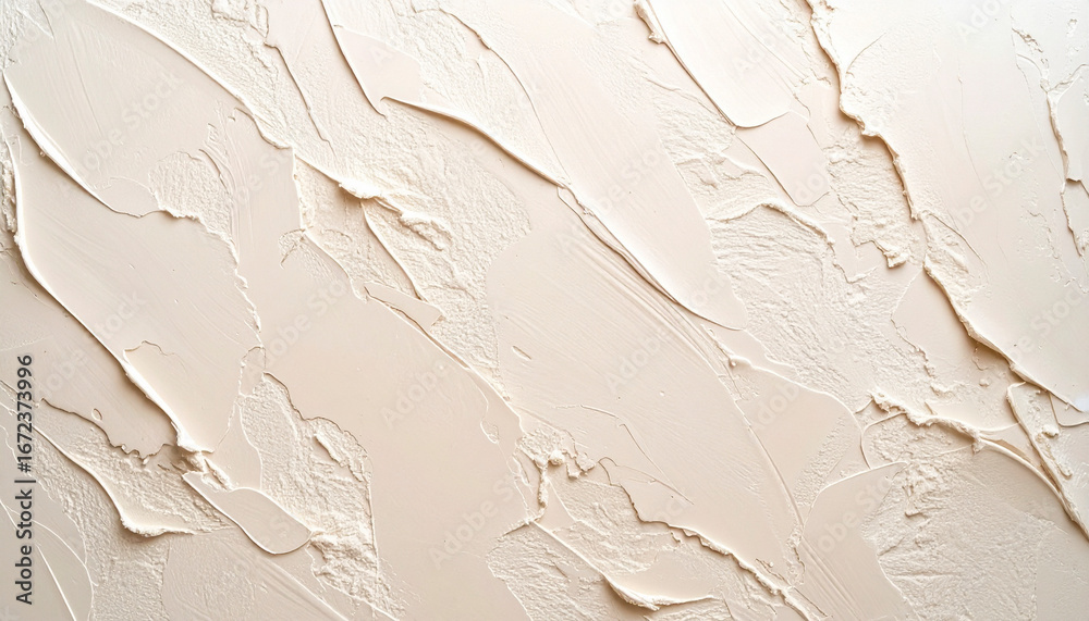 Obraz premium vory Plaster Wall Texture – Abstract Trowel Strokes Background