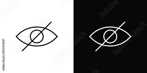 Blindness icon in editable stroke. EPS 10 vector illustration.