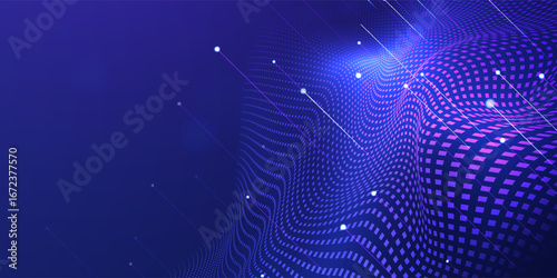 Abstract polygonal space low poly dark background with connecting dots and lines. Connection structure. Science background. Futuristic polygonal background. Triangular background. Wallpaper. Business