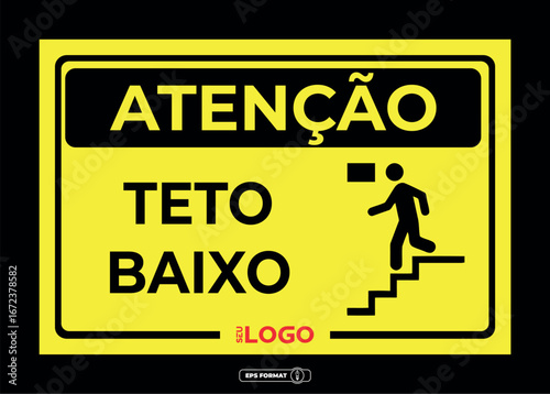 Placa informativa e de segurança