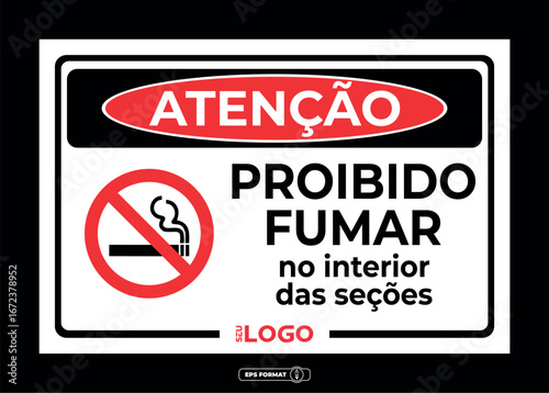 Placa informativa e de segurança