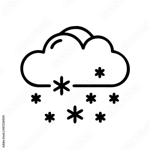 Snowstorm Icon Vector Illustration for Winter and Weather Forecast Design