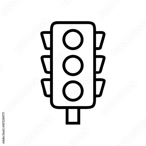 Traffic Light Icon Vector Illustration for Transportation and Road Safety Design