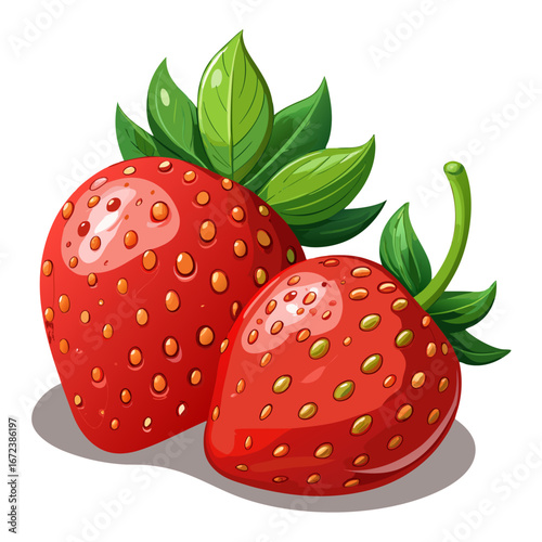 strawberry isolated on white background