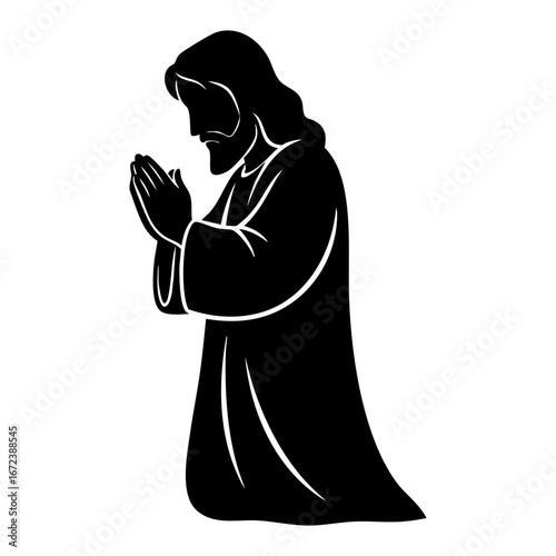 Jesus christ praying