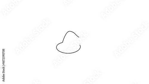 Footage of Halloween Theme Related Stuff and Icons like Pumpkin, Skull, Candy, Witch Hat, Ghost Costume, Broom, and Candle in One Line Continuous Hand Drawing Clean Minimalist Animation Style